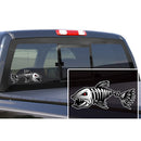 2pc Skeleton Fish Vinyl Sticker Decal for Car Boat Motorbike Sticker Fishing