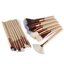Women Multipurpose Cosmetic Makeup Brush Eye Shadow Brushes Set of 15