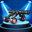 Abdominal Exercise Roller Body Fitness Power Strength Training Equipment 3-Wheel with Knee Pad