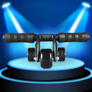 Abdominal Exercise Roller Body Fitness Power Strength Training Equipment 3-Wheel with Knee Pad