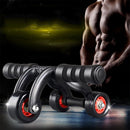 Abdominal Exercise Roller Body Fitness Power Strength Training Equipment 3-Wheel with Knee Pad