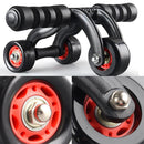 Abdominal Exercise Roller Body Fitness Power Strength Training Equipment 3-Wheel with Knee Pad