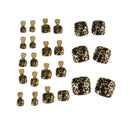 24pcs Metallic Toe Nails Full Cover Pedicure Artificial Nail Art Tips with Tool - Leopard Pattern