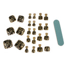 24pcs Metallic Toe Nails Full Cover Pedicure Artificial Nail Art Tips with Tool - Leopard Pattern
