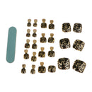 24pcs Metallic Toe Nails Full Cover Pedicure Artificial Nail Art Tips with Tool - Leopard Pattern