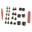 24pcs Metallic Toe Nails Full Cover Pedicure Artificial Nail Art Tips with Nail File - Ghost Pattern