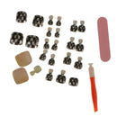 24pcs Metallic Toe Nails Full Cover Pedicure Artificial Nail Art Tips with Nail File - Ghost Pattern
