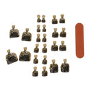 24pcs Metallic Toe Nails Full Cover Pedicure Artificial Nail Art Tips with Tool -
