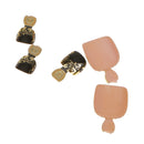 24pcs Metallic Toe Nails Full Cover Pedicure Artificial Nail Art Tips with Tool -