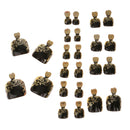 24pcs Metallic Toe Nails Full Cover Pedicure Artificial Nail Art Tips with Tool -