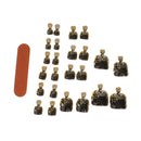 24pcs Metallic Toe Nails Full Cover Pedicure Artificial Nail Art Tips with Tool -