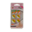 24pcs Metallic Toe Nails Full Cover Pedicure Tips Artificial Nail Art Tools with File - Colorful