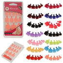 Men Women Glitter Shiny Toe Nail Tips With Nail File Pedicure Manicure Tool Dark Purple