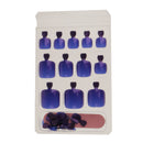 Men Women Glitter Shiny Toe Nail Tips With Nail File Pedicure Manicure Tool Dark Purple