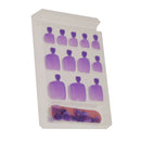 Men Women Glitter Shiny Toe Nail Tips With Nail File Pedicure Manicure Tool Purple