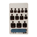 Men Women Glitter Shiny Toe Nail Tips With Nail File Pedicure Manicure Tool Brown