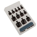 Men Women Glitter Shiny Toe Nail Tips With Nail File Pedicure Manicure Tool Brown