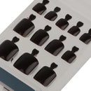 Men Women Glitter Shiny Toe Nail Tips With Nail File Pedicure Manicure Tool Brown