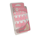 Men Women Glitter Shiny Toe Nail Tips With Nail File Pedicure Manicure Tool Pink