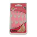 Men Women Glitter Shiny Toe Nail Tips With Nail File Pedicure Manicure Tool Pink