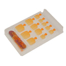 Men Women Glitter Shiny Toe Nail Tips With Nail File Pedicure Manicure Tool Orange