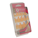 Men Women Glitter Shiny Toe Nail Tips With Nail File Pedicure Manicure Tool Orange