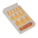 Men Women Glitter Shiny Toe Nail Tips With Nail File Pedicure Manicure Tool Orange