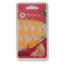Men Women Glitter Shiny Toe Nail Tips With Nail File Pedicure Manicure Tool Orange