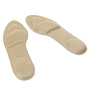 1 Pair Anti-Slip Shock Sweat Absorption 4D Sponge Massage Foot Pain Relief Insoles Orthotic Shoes Cushion Pad Skin Color