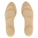 1 Pair Anti-Slip Shock Sweat Absorption 4D Sponge Massage Foot Pain Relief Insoles Orthotic Shoes Cushion Pad Khaki
