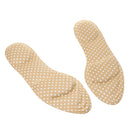 1 Pair Anti-Slip Shock Sweat Absorption 4D Sponge Massage Foot Pain Relief Insoles Orthotic Shoes Cushion Pad Khaki