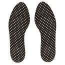 1 Pair Anti-Slip Shock Sweat Absorption 4D Sponge Massage Foot Pain Relief Insoles Orthotic Shoes Cushion Pad Black White