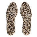 1 Pair Anti-Slip Shock Sweat Absorption 4D Sponge Massage Foot Pain Relief Insoles Orthotic Shoes Cushion Pad Leopard Print Design