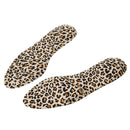 1 Pair Anti-Slip Shock Sweat Absorption 4D Sponge Massage Foot Pain Relief Insoles Orthotic Shoes Cushion Pad Leopard Print Design