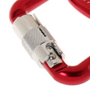 Aluminum Alloy Locking Caribiners for Paragliding 20KN - Red