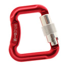 Aluminum Alloy Locking Caribiners for Paragliding 20KN - Red