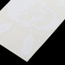 Skull Decal Sticker for Truck Door Kayak Canoe Cars Windows Guitars White