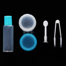 Set Of Portable Convenient Easy To Carry Plastic Small Mirror + Lens Tweezer + Lens Stick + Contact Lens Case Cover + Lens Solution Container 2.68*2.52 inch