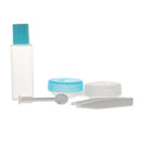 Set Of Portable Convenient Easy To Carry Plastic Small Mirror + Lens Tweezer + Lens Stick + Contact Lens Case Cover + Lens Solution Container 2.68*2.52 inch