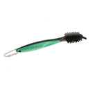 Multifunction 2 Side Golf Club Shoe Ball Cleaning Brush with Carabiner Clip