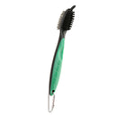 Multifunction 2 Side Golf Club Shoe Ball Cleaning Brush with Carabiner Clip