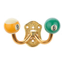 Door Wall Mounted Hanging Coat/Robe Billiards Decor Double Hook Hanger
