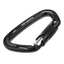 1pcs Self Locking Twist Gate Mountaineering Climbing Carabiner 24KN - Black
