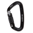 1pcs Self Locking Twist Gate Mountaineering Climbing Carabiner 24KN - Black