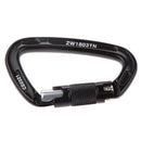 1pcs Self Locking Twist Gate Mountaineering Climbing Carabiner 24KN - Black