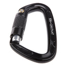 1pcs Self Locking Twist Gate Mountaineering Climbing Carabiner 24KN - Black