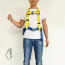 Safety Harness Bust Belt Lanyard Carabiner Hook for Rock Climbing Rappelling