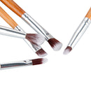 5pcs Bamboo Handle Eye Starter Kit Crease/Eyeshadow/Eyeliner Makeup Brushes