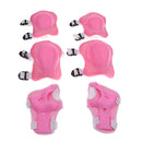 7 Pieces Kids Child Multi-Sport Helmet With Knee Pads Elbow Wrist Protection Set for Skateboard Cycling Skate Scooter - Pink