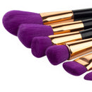 15pcs Pro Makeup Brushes Set Blending Contour Foundation crease Brush Purple